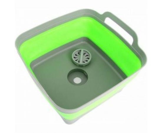 Пластиковая складная корзина-раковина с ручками BRADEX 9л, зеленая TD 0534 – изображение 2