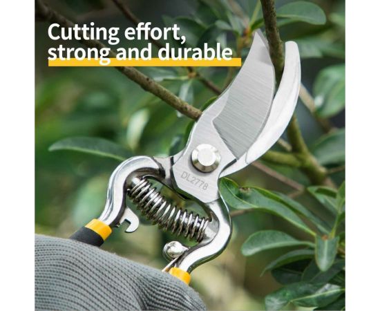Секатор для цветов и кустарников DELI DL2778 210 мм, сталь 55С, термообработанная поверхность, ручка из ПВХ 98490 – изображение 3