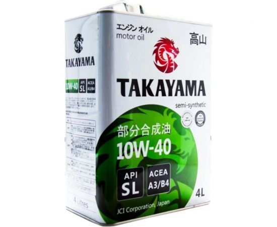 Моторное масло TAKAYAMA SAE 10W-40, API SL, ACEA A3/B4, 4 л 605047 – изображение 3