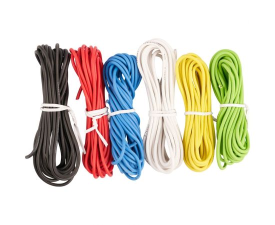 Набор автопроводов REXANT ПГВА Радуга 1x0,75 мм, 6 цветов по 3 метра 01-6548 – изображение 3