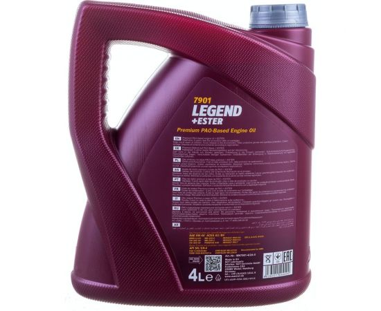 Синтетическое масло MANNOL LEGEND Ester 0W40 4 л 1001 – изображение 3