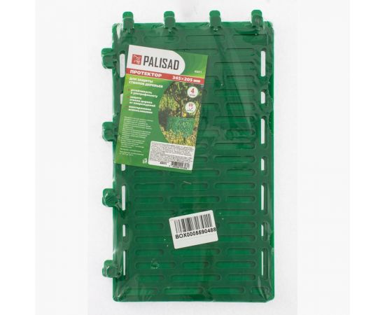 Протектор для защиты стволов деревьев PALISAD комплект 4 шт., зеленый 65071 – изображение 4