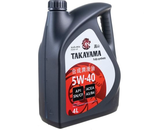 Моторное масло Takayama SAE 5W40, API SN/CF, 4 л 605521 – изображение 4
