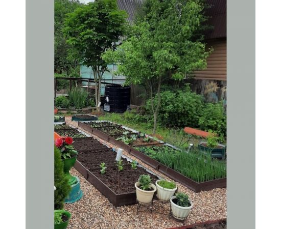 Грядка ГеоПластБорд 1x3 м, высота 20 см, шоколадно-коричневая 5941320Br – изображение 5