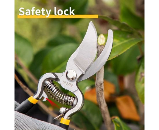 Секатор для цветов и кустарников DELI DL2778 210 мм, сталь 55С, термообработанная поверхность, ручка из ПВХ 98490 – изображение 5