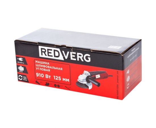 Углошлифовальная машина REDVERG RD-AG91-125E 6614288 – изображение 8
