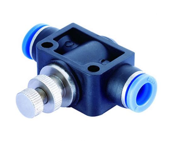 Фитинг-дроссель (пневмодроссель) цанговый 8 мм SHPI SCF 08 