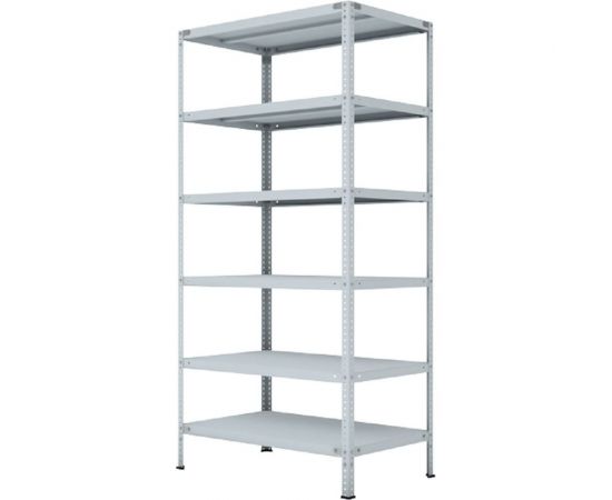 Стеллаж СООО ФУРАМА ТФ 2200x1100x300 мм, 6 полок, серый СТФ221130-6 