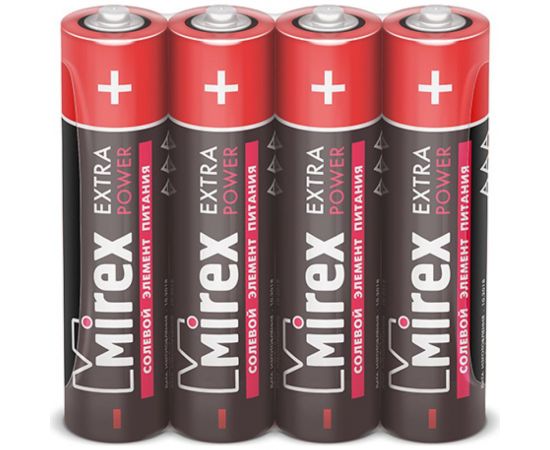 Батарея Mirex, солевая R03 / AAA 1,5V 4 шт shrink 23702-ER03-S4 