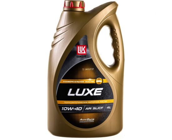 Моторное масло Лукойл ЛЮКС полусинтетическое SAE 10W-40, API SL/CF, 4 л 19188 