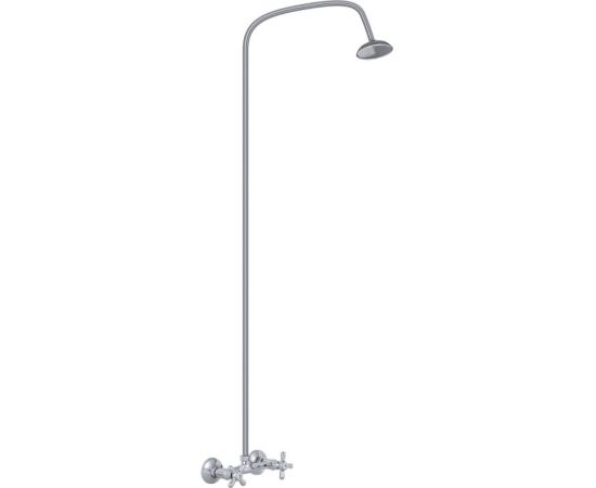 Смеситель для душа СЛАВЕН со стационарной душевой сеткой, двуручный СЛ-ДВ-О42 