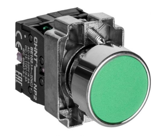 Кнопка управления CHINT NP2-BA35 без подсветки зел. 1НЗ +1НО IP40 573763 