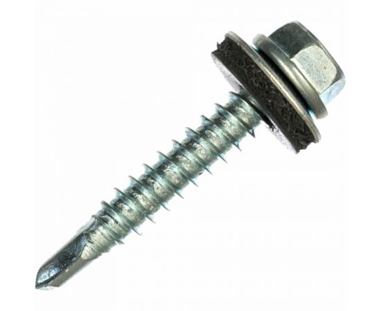 Саморез с шайбой EPDM BEFAST наконечник сверло 5,5x25, 100 шт. SSF55025100S 