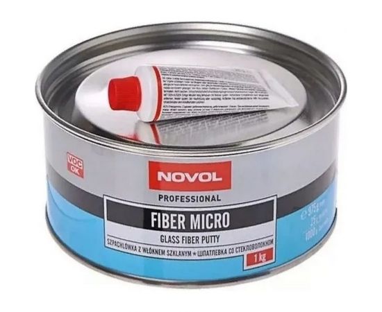 Шпатлевка Novol FIBER MICRO с коротким стекловолокном 1 кг X6126448 