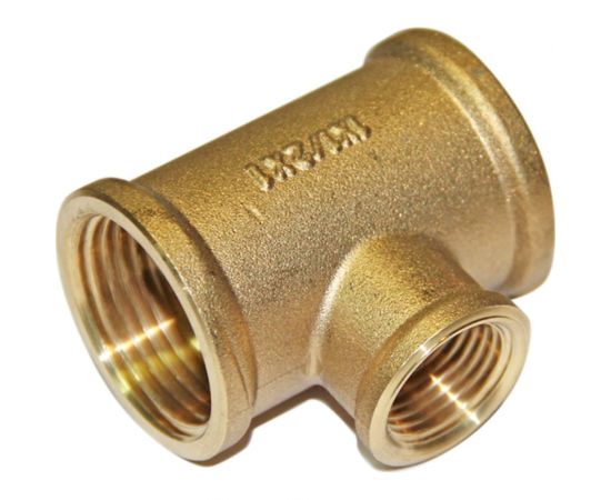 Тройник Гроссис (латунь) переходной ВР 3/4" х 1/2" х 3/4" 0730337 