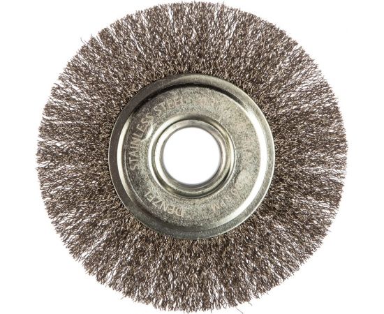 Щетка Плоская (125х22.2 мм; витая нержавеющая проволока 0.3 мм) для УШМ DENZEL 746563 