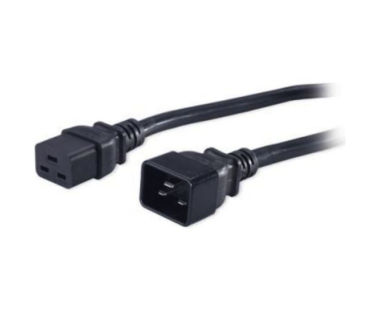 Кабель питания Hyperline, PWC-IEC19-IEC20-3.0-BK, IEC 320 C19 - IEC 320 C20, 3x1.5мм2, 16A, прямая вилка, 3 м, 43795 