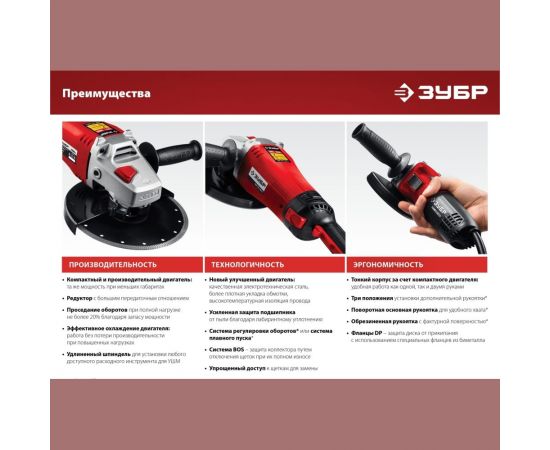 Углошлифовальная машина ЗУБР 125 мм, 1100 Вт УШМ-125-1105 ЭТ – изображение 14