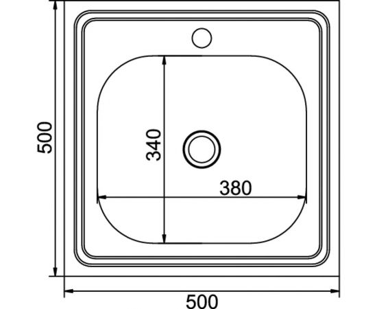 Мойка mixline 50х50х16 см, 0.4, выпуск 1 1/2 527965 – изображение 2