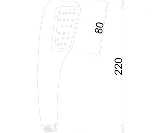 Лейка для душа MELODIA квадрат 1 функция, 60х80х50 мм хром 34387 – изображение 2