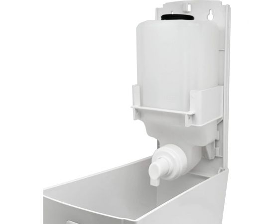 Дозатор для жидкого мыла Hor X12 нажимной 1,2л СТАНДАРТ, корпусные детали белые HOR-42110401 – изображение 2