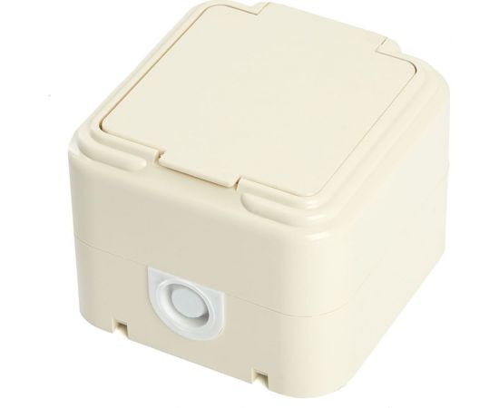 1-местная розетка STEKKER с заземляющим контактом, с крышкой, 250В, 16А, IP44, PST16-21-44 (RA 16-211-БЖ), слоновая кость 49058 – изображение 2