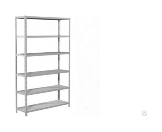 Стеллаж ООО ФУРАМА СТФ 2000x700x500 мм, 6 полок, серый СТФ207050-6 – изображение 2