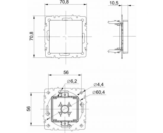 Заглушка с суппортом IEK Brite мз10-брб белый BR-PL10-K01 – изображение 2