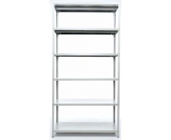 Стеллаж ООО ФУРАМА СТФ 2000x700x400 мм, 6 полок, серый СТФ207040-6 – изображение 3