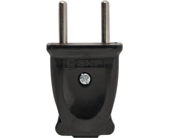 Плоская вилка EKF без заземления черная 10А 250 В Proxima AVP10-30-rpl – изображение 3