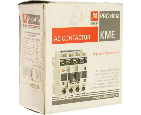 Магнитный пускатель EKF КМЭ 18А катушка управления 220В АС малогабаритный 1NO ctr-s-18-220 9790631 – изображение 3