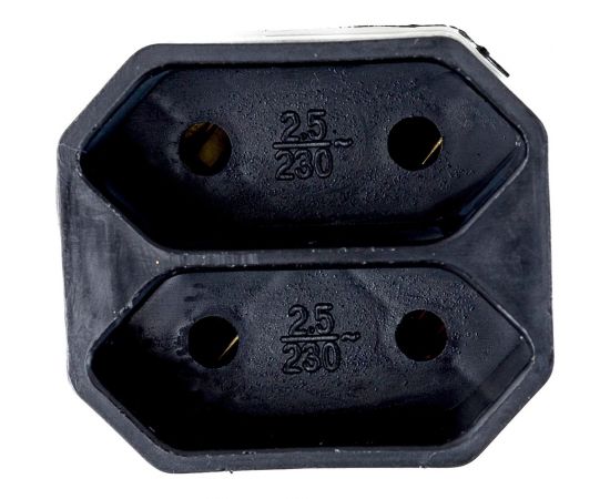 Блок на 2 гнезда TDM 2П 2,5 А 250 B под плоскую вилку черный SQ1806-0306 – изображение 3