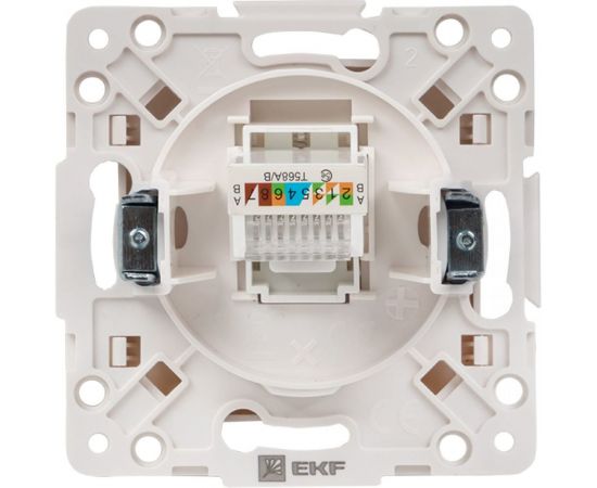 Механизм 1-местной розетки EKF PROxima Стокгольм, RJ-45, белый EYK01-035-10 – изображение 3