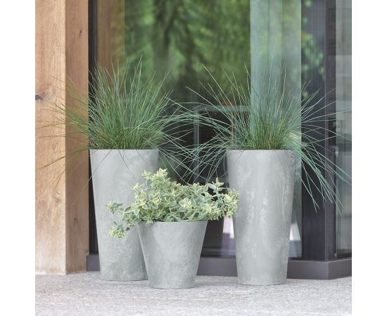 Кашпо для цветов Prosperplast Tubus Slim Beton 2 предмета 35 и 64 л DTUS400E-422U – изображение 4