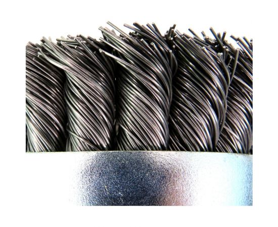 Щетка чашечная жгутовая с кольцом для УШМ 85 мм, M14, проволока сталь 0.50 мм SIT 0253 – изображение 4