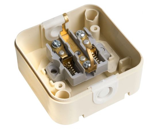1-местная розетка STEKKER с заземляющим контактом, с крышкой, 250В, 16А, IP44, PST16-21-44 (RA 16-211-БЖ), слоновая кость 49058 – изображение 4