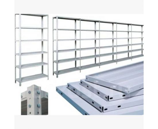 Стеллаж ООО ФУРАМА СТФ 2000x700x500 мм, 6 полок, серый СТФ207050-6 – изображение 4