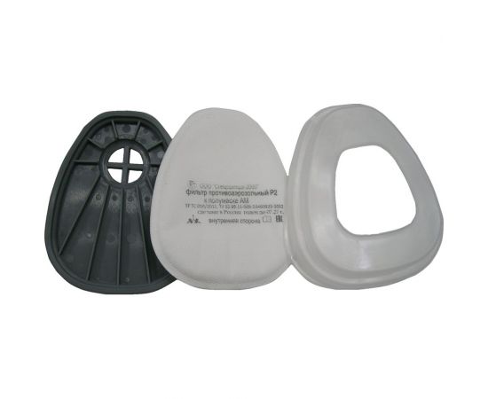 Изолирующая полумаска Спецодежда-2000 АМ-60 с противоаэрозольным фильтром Р2 1018 – изображение 5