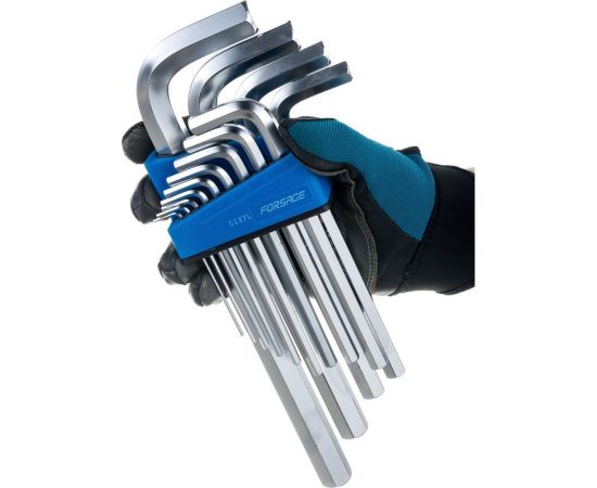 Набор Г-образных ключей Forsage длинные, 13 пр, в пластиковом держателе F-5137L – изображение 5