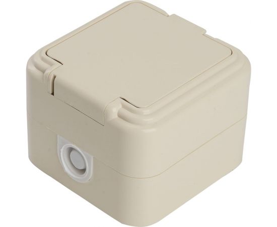 1-местная розетка STEKKER с заземляющим контактом, с крышкой, 250В, 16А, IP44, PST16-21-44 (RA 16-211-БЖ), слоновая кость 49058 – изображение 5