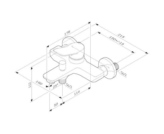 Смеситель для ванна/душа AM.PM X-Joy черный F85A10022 – изображение 6