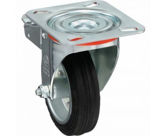 Колесо с вращающейся опорой, пластиной крепления и передним тормозом (80 мм; 65 кг) Tellure rota 535421 – изображение 7