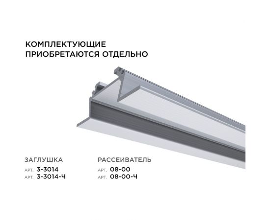 Накладной алюминиевый угловой профиль APEYRON для светодиодной ленты 08-03-01 – изображение 7