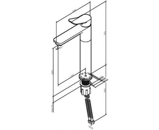 Смеситель для умывальника AM.PM X-Joy высокий, черный F85A92022 – изображение 8