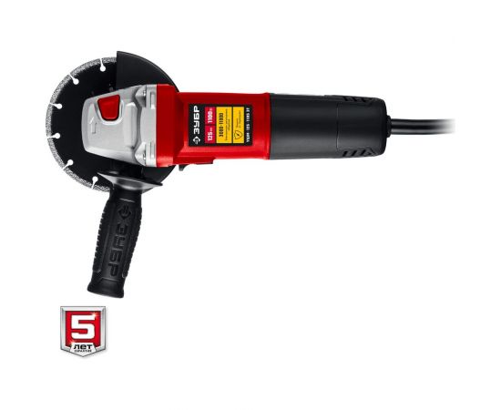 Углошлифовальная машина ЗУБР 125 мм, 1100 Вт УШМ-125-1105 ЭТ – изображение 8