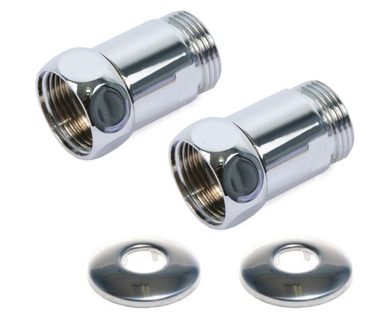 Прямое соединение для полотенцесушителя SG г/ш 1""х1"", хром, 2 шт 731SCH1010 