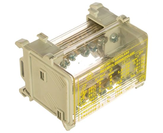 Распределительный блок DKC на DIN-рейку 2р, 100А, 5x6мм, 2x7,5мм, BD10072 