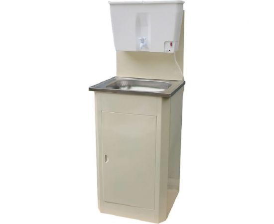 Дачный умывальник Лидер мойка нержавеющая сталь, нагреватель воды, бак 17 л, бежевый 