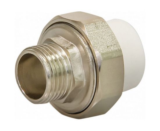 Комбинированная муфта СТМ ПЛАСТ PP-R, разъемная, с наружной резьбой, DN 20х3/4"" CPRM2034 