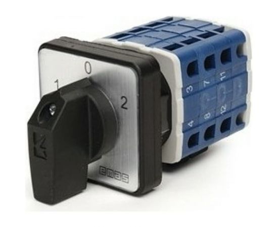 Трехфазный переключатель управления двигателем Emas 1-0-2 10А, 400В. PSA010KD334S 